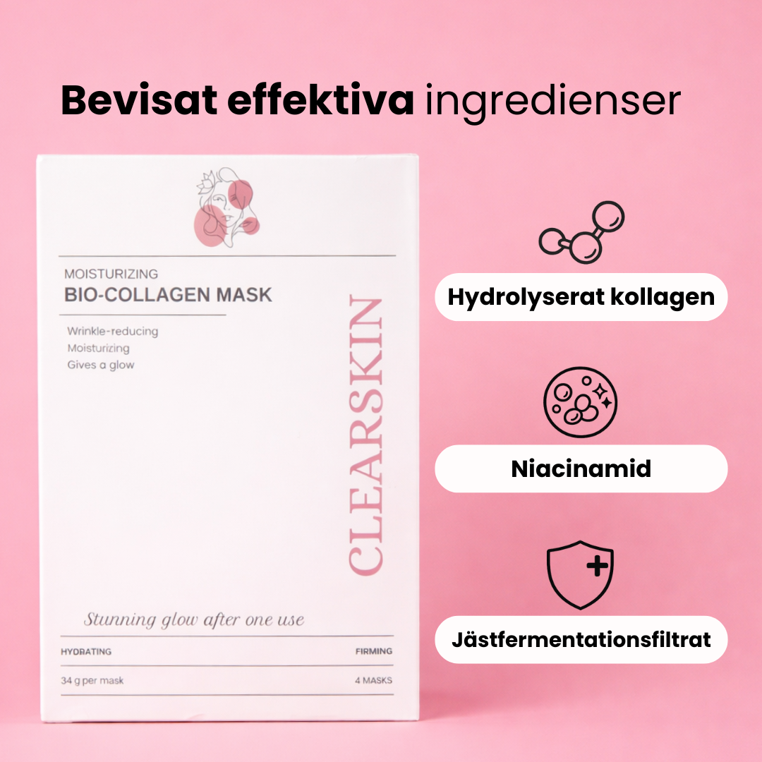 Clearskins kollagenmask huvudingredienser