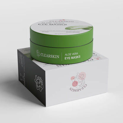 Clearskins Aloe vera ögonmask mot vit bakgrund