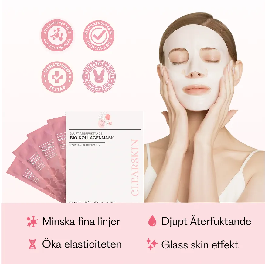 Maschera al bio-collagene profondamente idratante